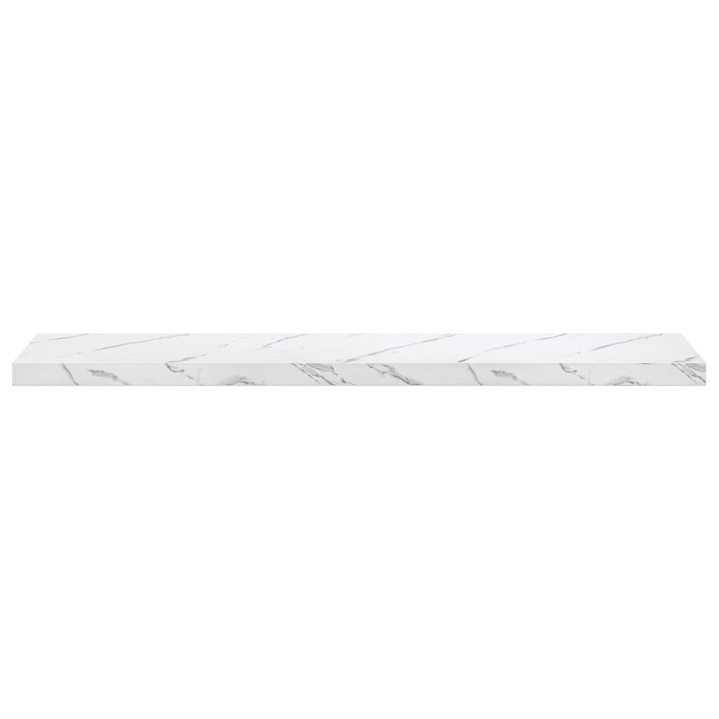 vidaXL Wall Shelf 2 pcs White Marble 120 x 23.5 x 4 cm Engineered Wood