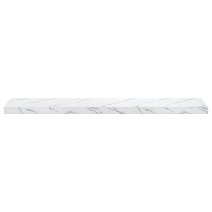 vidaXL Wall Shelf 2 pcs White Marble 120 x 23.5 x 4 cm Engineered Wood