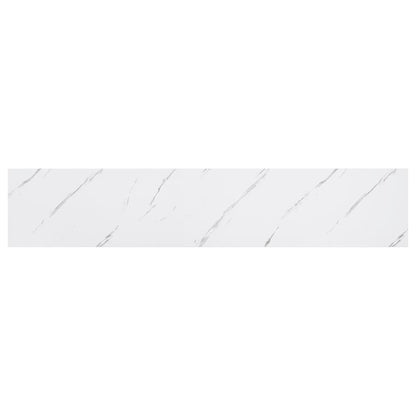 vidaXL Wall Shelf 2 pcs White Marble 120 x 23.5 x 4 cm Engineered Wood
