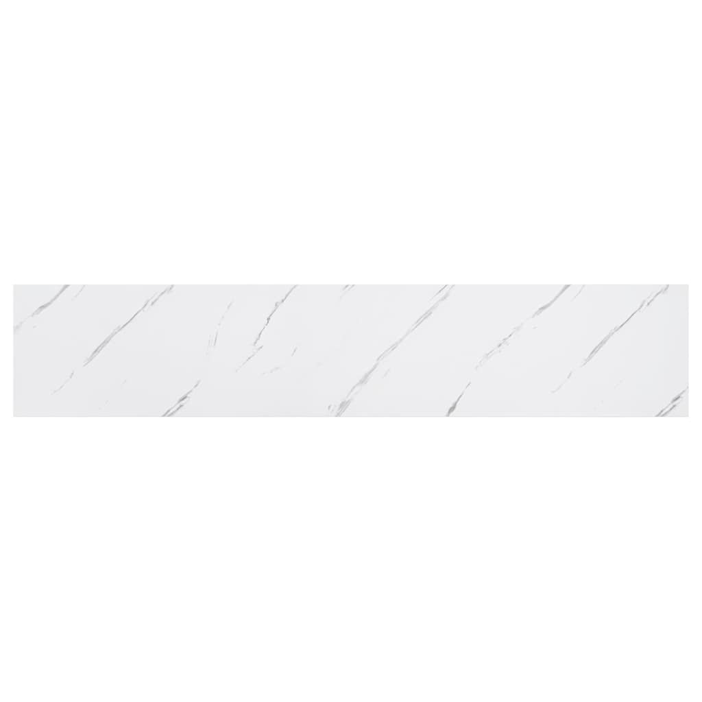 vidaXL Wall Shelf 4 pcs White Marble 120 x 23.5 x 4 cm Engineered Wood