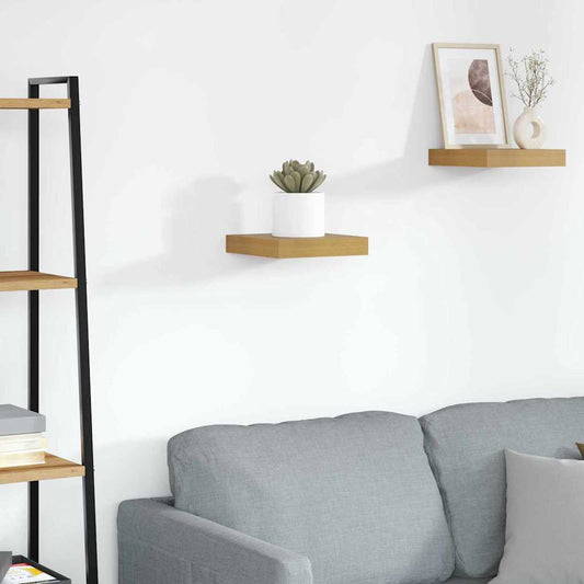 vidaXL Wall Shelf Wall-mounted Beige 23 x 23.5 x 4 cm Engineered Wood