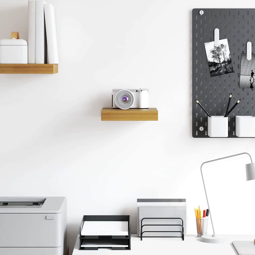 vidaXL Wall Shelf Wall-mounted Beige 23 x 23.5 x 4 cm Engineered Wood
