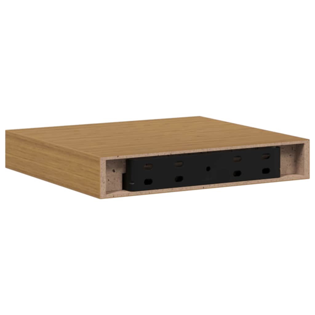 vidaXL Wall Shelf 4 pcs Beige 23 x 23.5 x 4 cm Engineered Wood