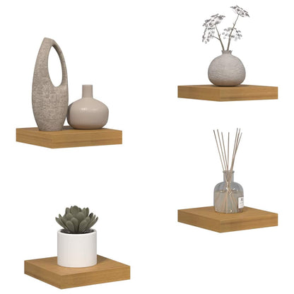 vidaXL Wall Shelf 4 pcs Beige 23 x 23.5 x 4 cm Engineered Wood