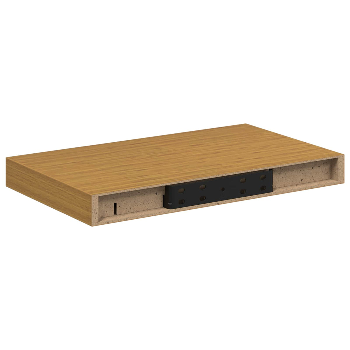 vidaXL Wall Shelf Wall-Mounted Beige 40 x 23.5 x 3.8 cm