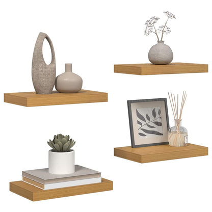 vidaXL Wall Shelf 4 pcs Beige 40 x 23.5 x 4 cm Engineered Wood