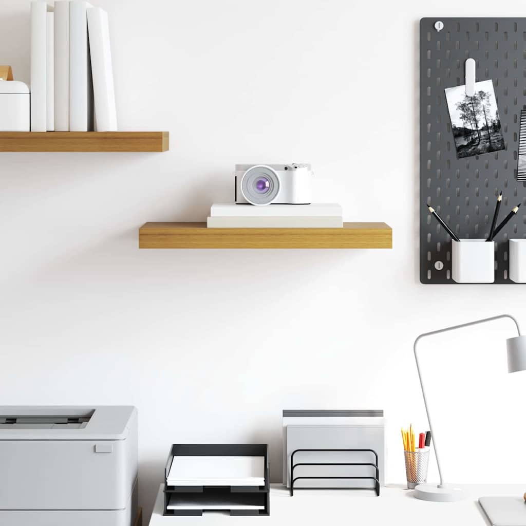 vidaXL Wall Shelf Wall-Mounted Beige 50 x 23.5 x 3.8 cm
