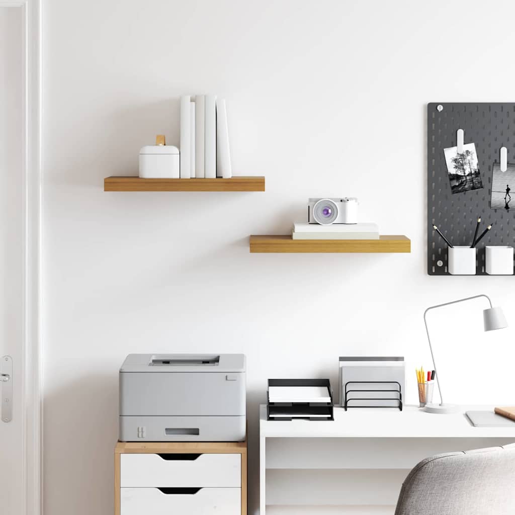 vidaXL Wall Shelf 2 pcs Beige 50 x 23 x 4 cm Engineered Wood