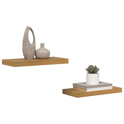 vidaXL Wall Shelf 2 pcs Beige 50 x 23.5 x 3.8 cm Engineered Wood