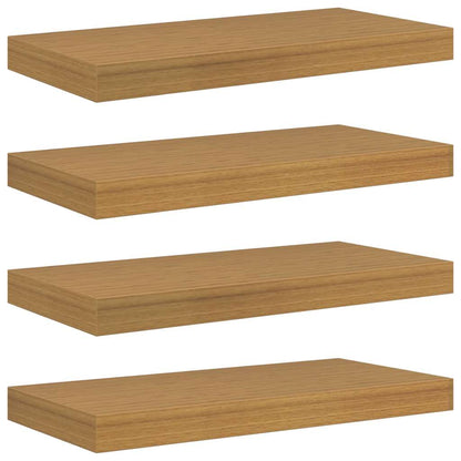 vidaXL Wall Shelf Wall-Mounted 4 pcs Beige 50 x 23.5 x 4 cm