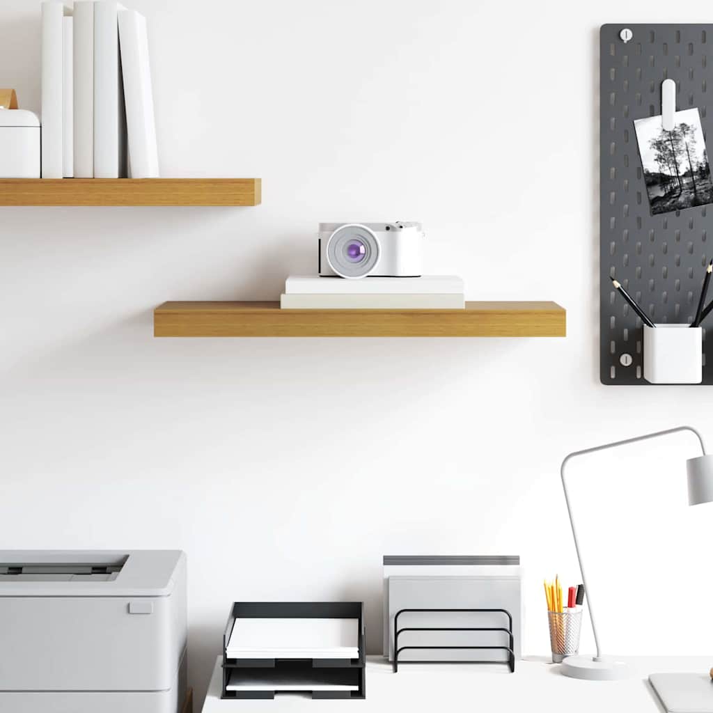 vidaXL Wall Shelf Wall-Mounted Beige 60 x 23.5 x 3.8 cm