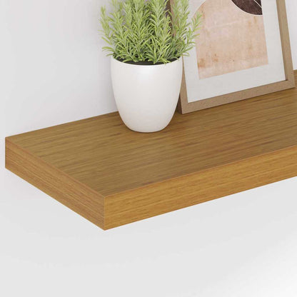 vidaXL Wall Shelf 2 pcs Beige 60 x 23.5 x 4 cm Engineered Wood