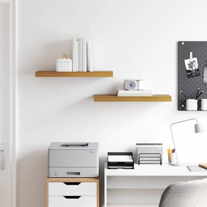 vidaXL Wall Shelf 2 pcs Beige 60 x 23.5 x 4 cm Engineered Wood