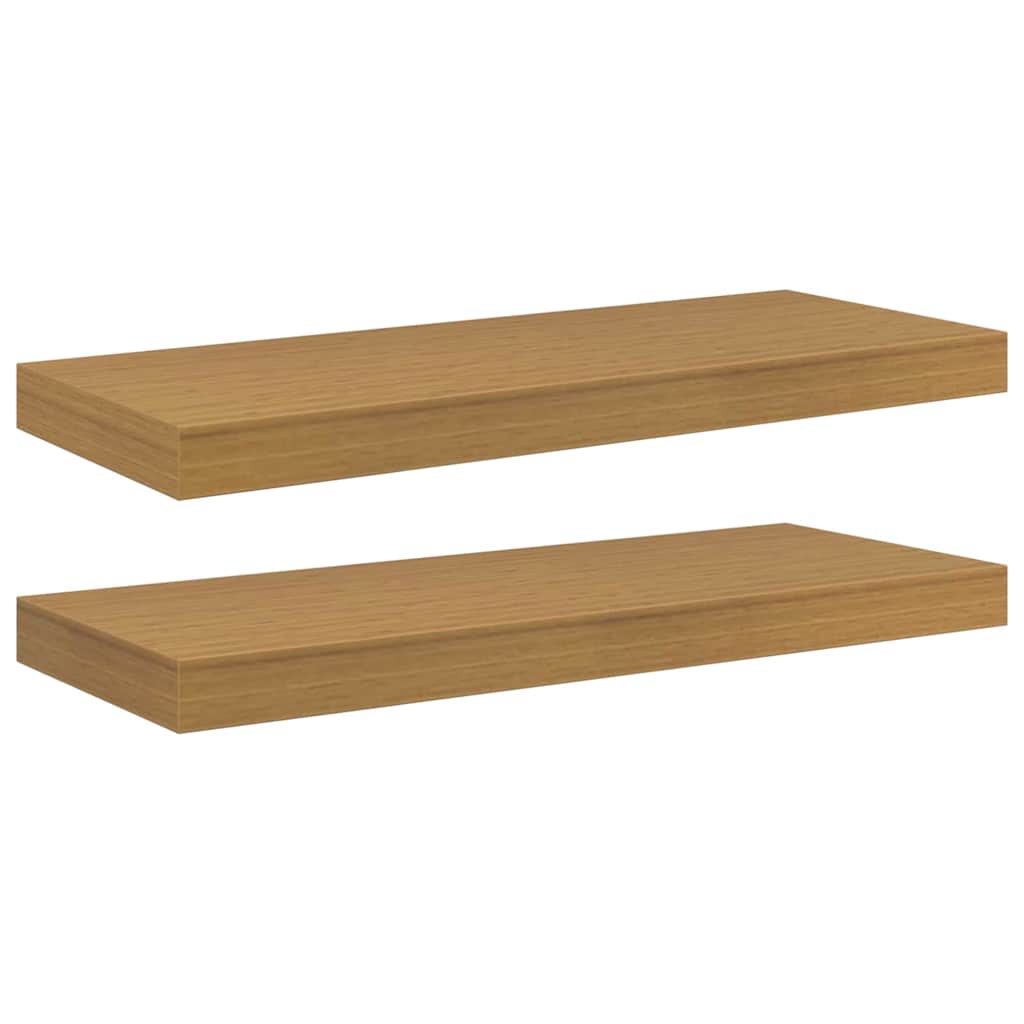 vidaXL Wall Shelf 2 pcs Beige 60 x 23.5 x 3.8 cm Engineered Wood