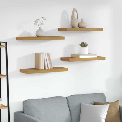vidaXL Wall Shelf 4 pcs Beige 60 x 23.5 x 3.8 cm Engineered Wood