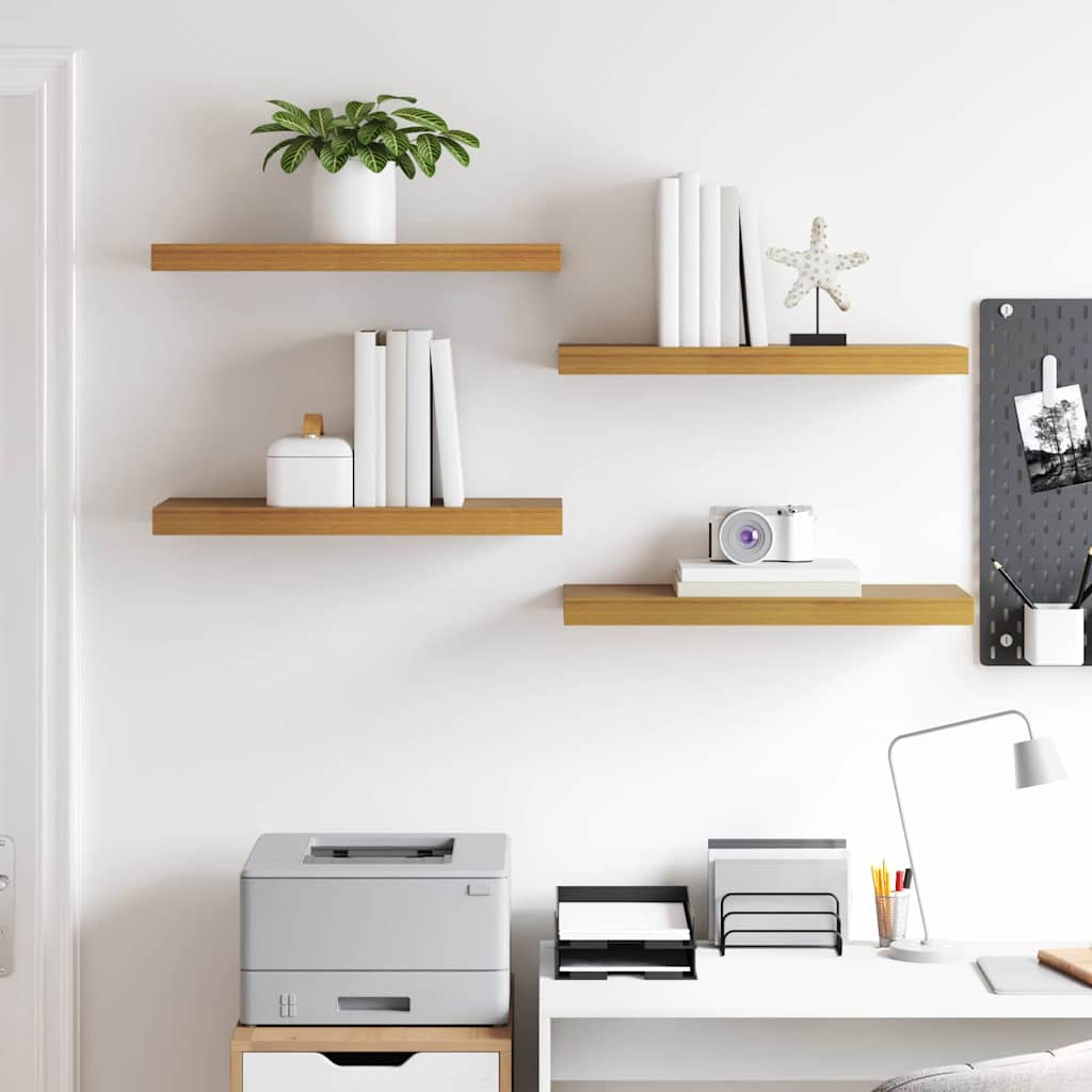 vidaXL Wall Shelf 4 pcs Beige 60 x 23.5 x 3.8 cm Engineered Wood