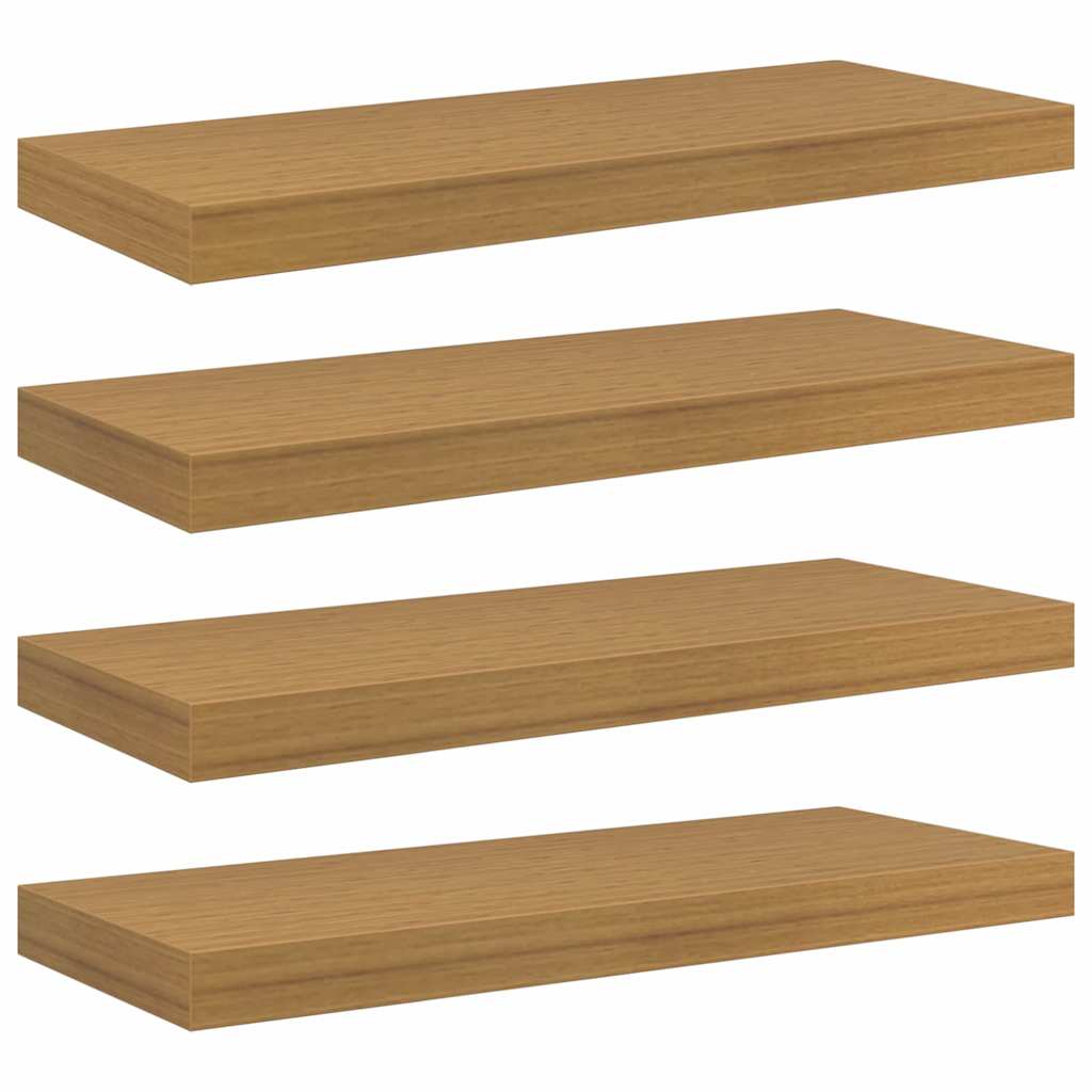 vidaXL Wall Shelf 4 pcs Beige 60 x 23 x 4 cm Engineered Wood