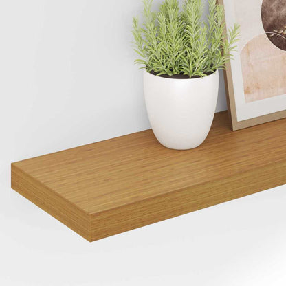 vidaXL Wall Shelf 2 pcs Beige 90 x 23.5 x 4 cm Engineered Wood