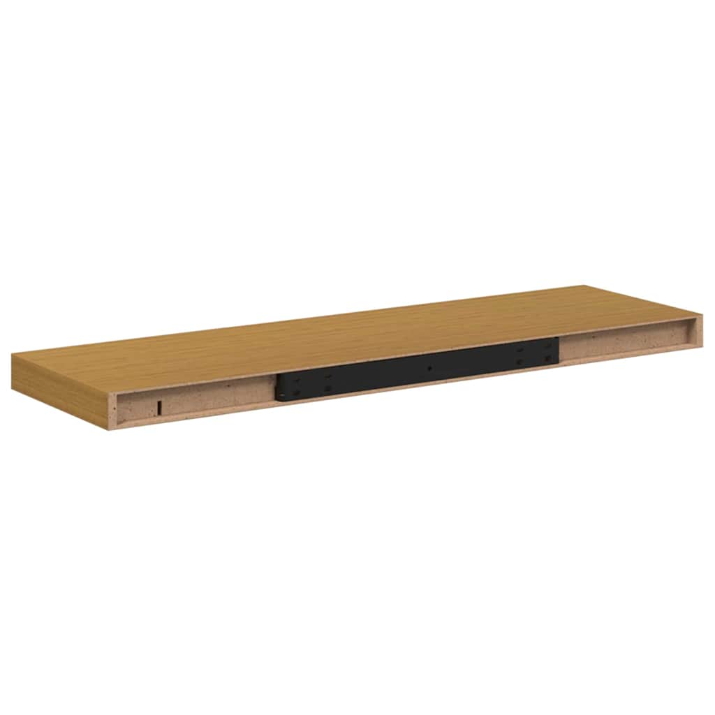 vidaXL Wall Shelf 2 pcs Beige 90 x 23.5 x 4 cm Engineered Wood