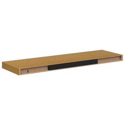 vidaXL Wall Shelf 2 pcs Beige 90 x 23.5 x 4 cm Engineered Wood