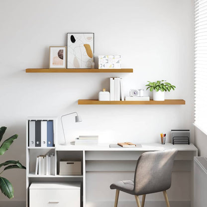 vidaXL Wall Shelf 2 pcs Beige 120 x 23.5 x 4 cm Engineered Wood