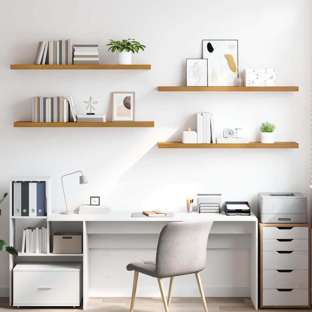 vidaXL Wall Shelf 4 pcs Beige 120 x 23.5 x 4 cm Engineered Wood