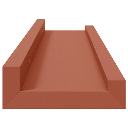 vidaXL Wall Shelf with Shelf 2 pcs Red 40 x 9 x 3 cm Engineered Wood