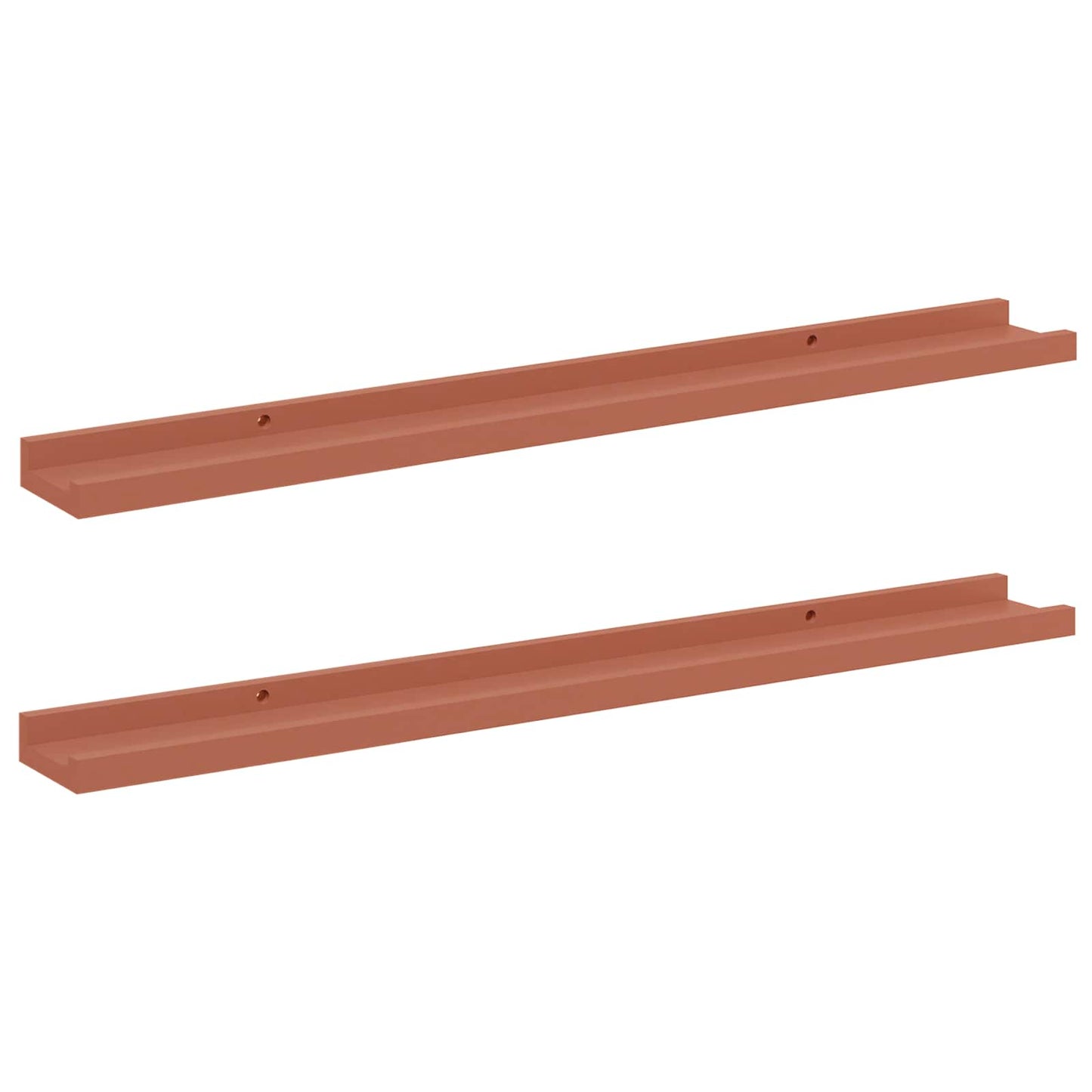 vidaXL Wall Shelf with Shelf 2 pcs Red 80 x 9 x 3 cm Engineered Wood