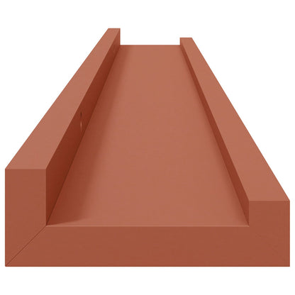 vidaXL Wall Shelf with Shelf 2 pcs Red 80 x 9 x 3 cm Engineered Wood