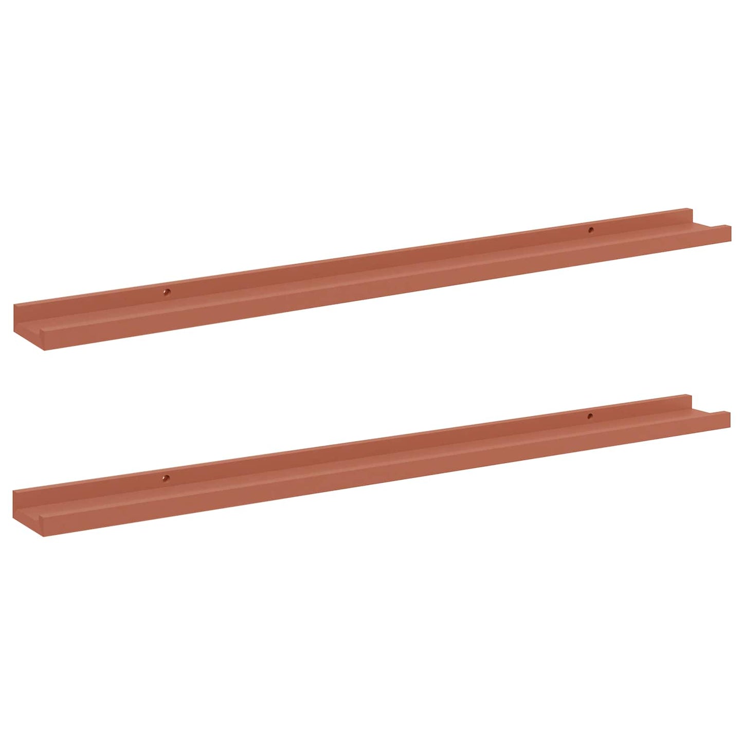 vidaXL Wall Shelf with Shelf 2 pcs Red 100 x 9 x 3 cm Engineered Wood