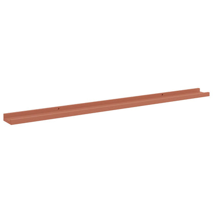 vidaXL Wall Shelf with Shelf 2 pcs Red 115 x 9 x 3 cm Engineered Wood