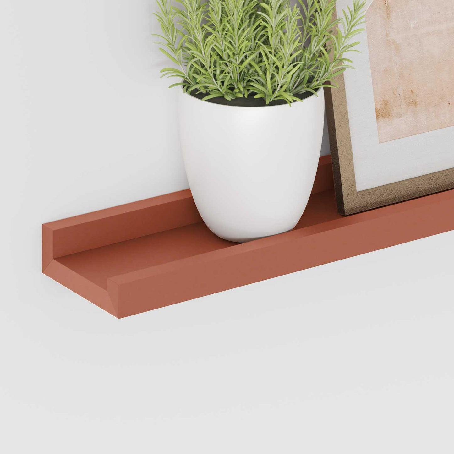 vidaXL Wall Shelf with Shelf 4 pcs Red 80 x 9 x 3 cm Engineered Wood