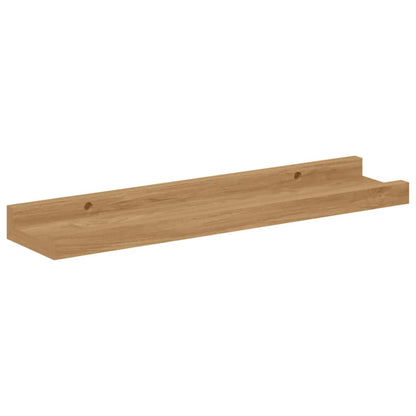 vidaXL Wall Shelf with Shelf 2 pcs Brown 40 x 9 x 3 cm Engineered Wood