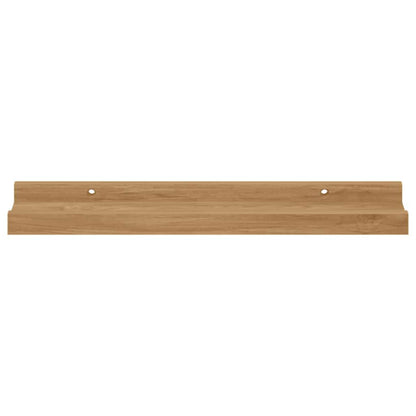 vidaXL Wall Shelf with Shelf 2 pcs Brown 40 x 9 x 3 cm Engineered Wood