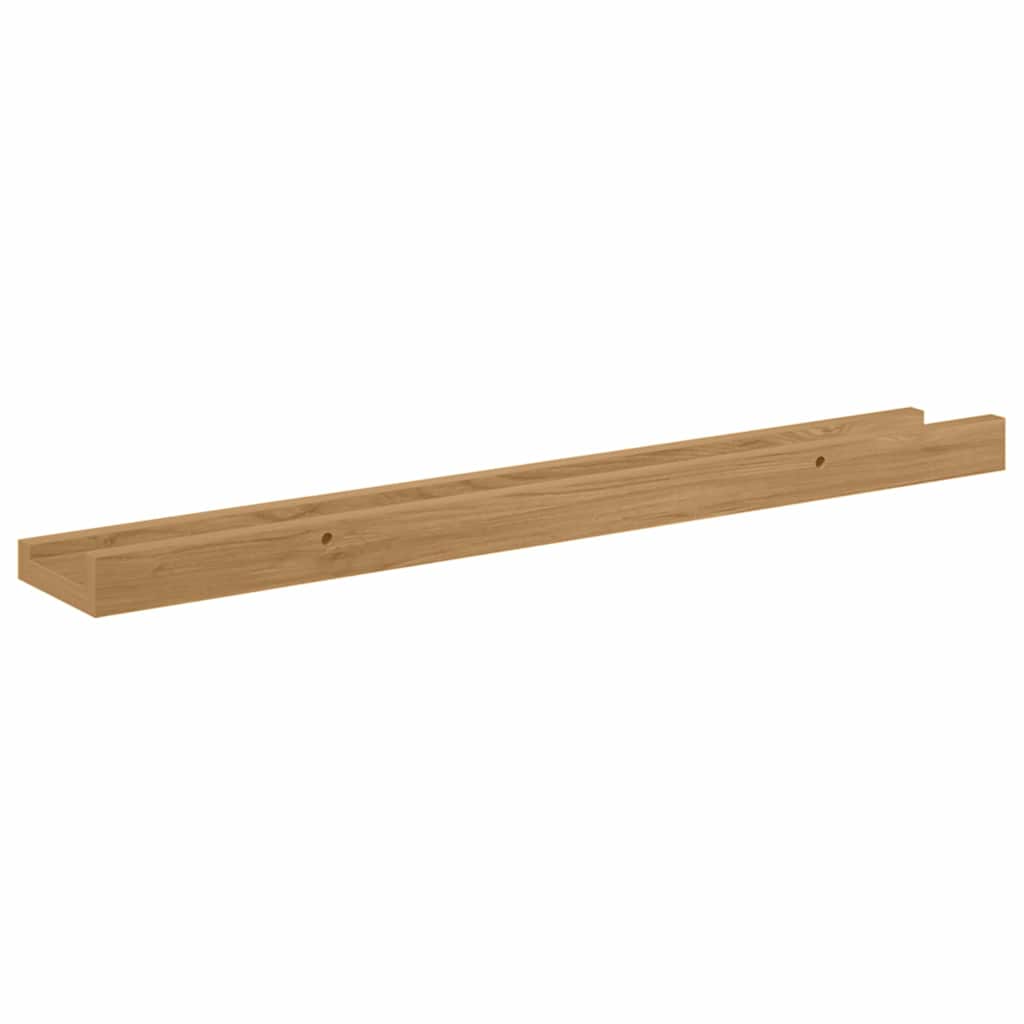 vidaXL Wall Shelf Wall-Mounted 2 pcs Brown 60 x 9 x 3 cm