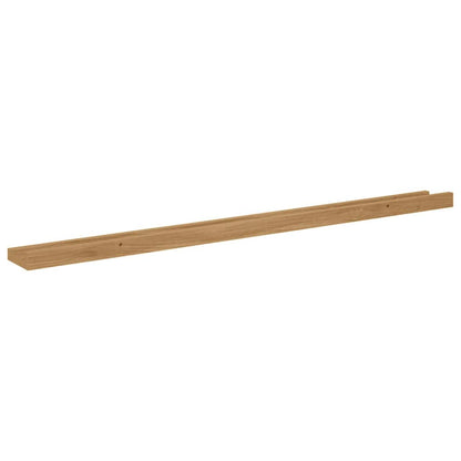 vidaXL Wall Shelf Wall-Mounted 2 pcs Brown 100 x 9 x 3 cm