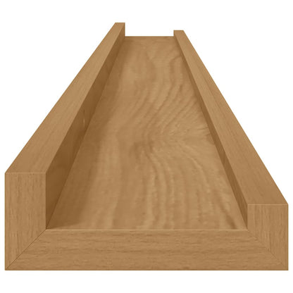 vidaXL Wall Shelf Wall-Mounted 2 pcs Brown 100 x 9 x 3 cm