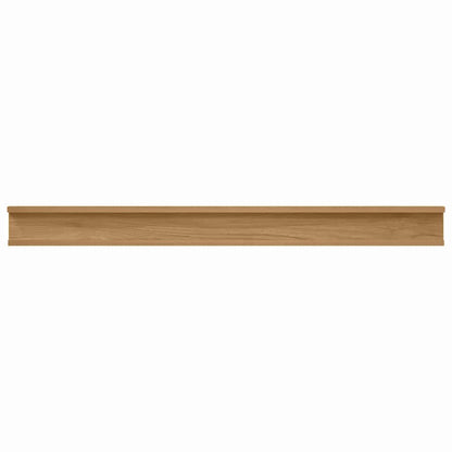 vidaXL Wall Shelf Wall-Mounted 2 pcs Brown 100 x 9 x 3 cm