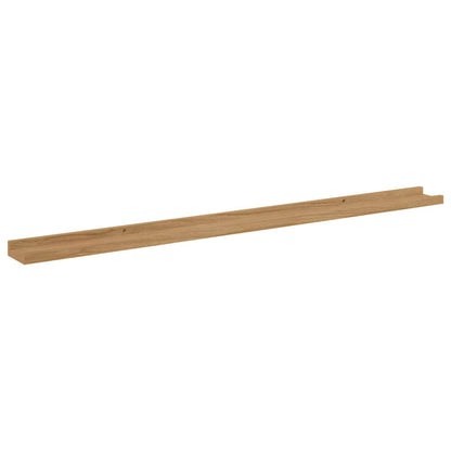 vidaXL Wall Shelf Wall-Mounted 2 pcs Brown 115 x 9 x 3 cm