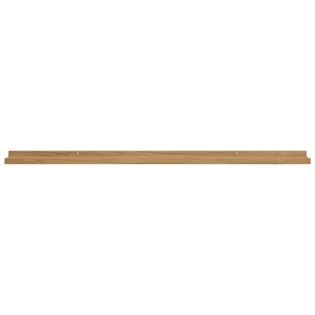 vidaXL Wall Shelf Wall-Mounted 2 pcs Brown 115 x 9 x 3 cm
