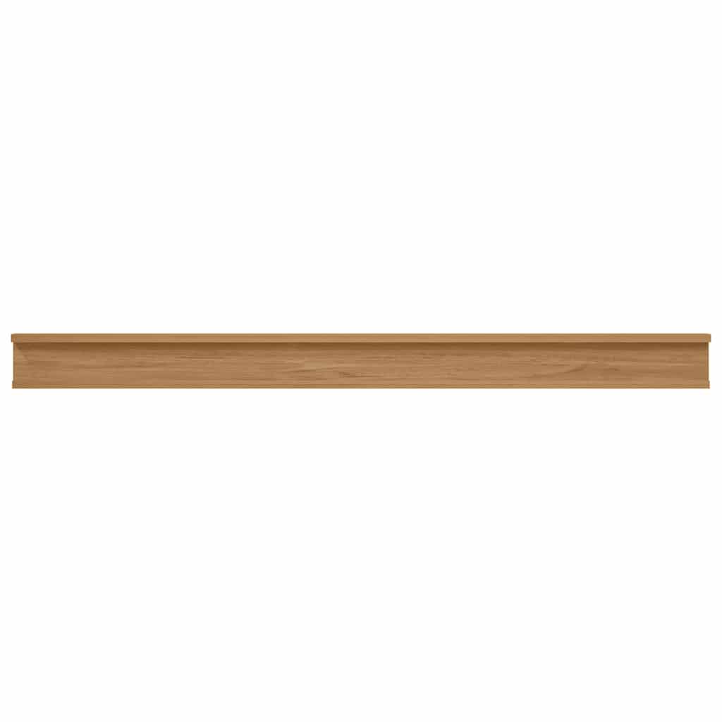 vidaXL Wall Shelf Wall-Mounted 2 pcs Brown 115 x 9 x 3 cm