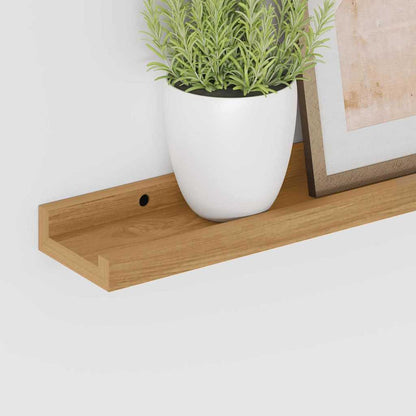 vidaXL Wall Shelf Wall-Mounted 4 pcs Brown 40 x 9 x 3 cm