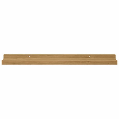 vidaXL Wall Shelf Wall-Mounted 4 pcs Brown 60 x 9 x 3 cm