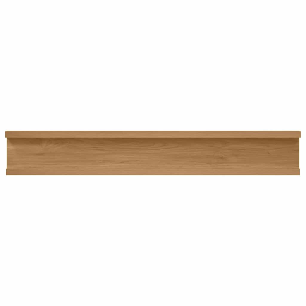 vidaXL Wall Shelf Wall-Mounted 4 pcs Brown 60 x 9 x 3 cm
