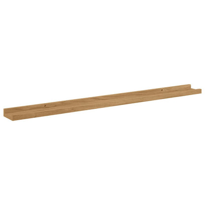 vidaXL Wall Shelf 4 pcs Brown 100 x 9 x 3 cm Engineered Wood