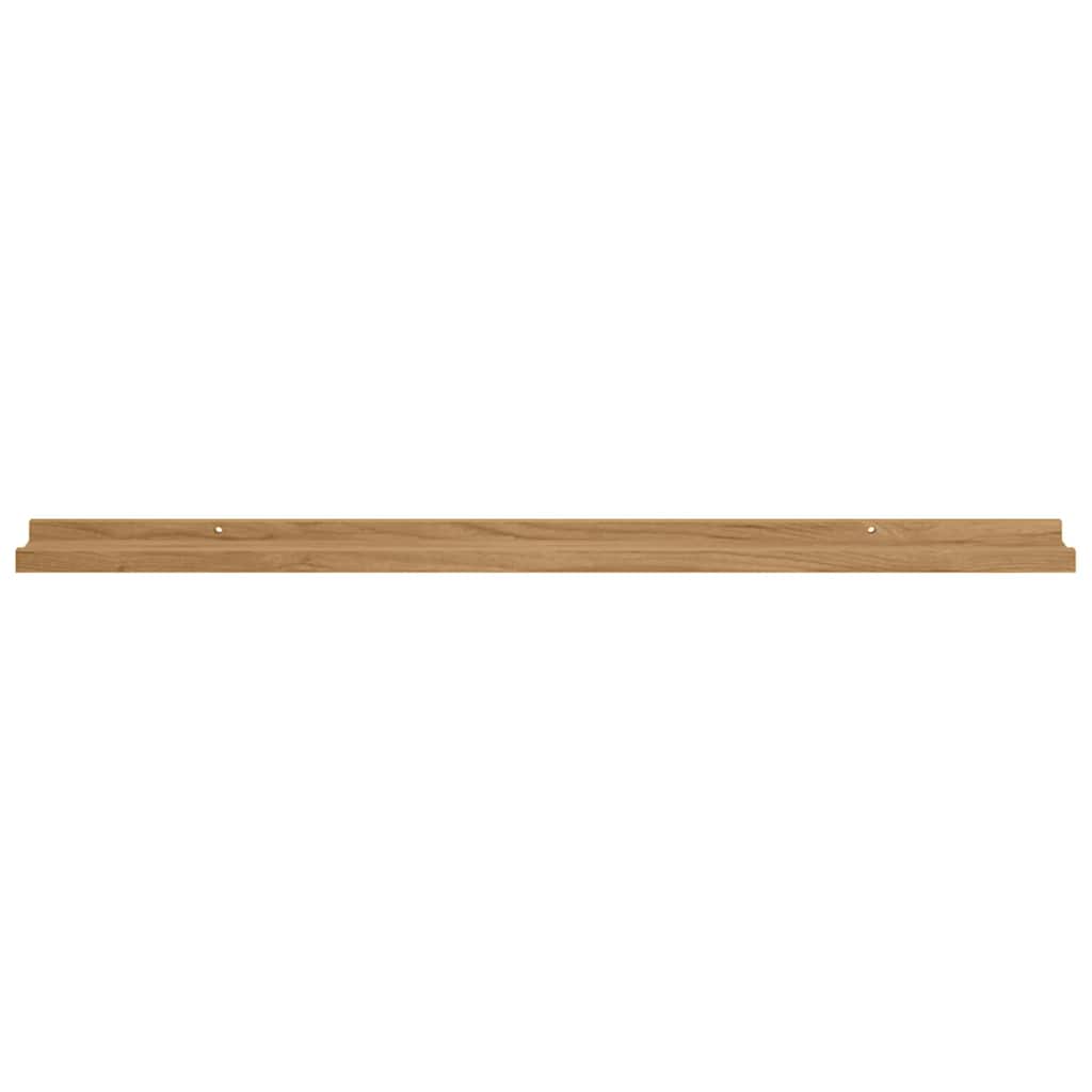 vidaXL Wall Shelf 4 pcs Brown 100 x 9 x 3 cm Engineered Wood