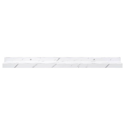 vidaXL Wall Shelf 2 pcs White Marble 60 x 9 x 3 cm Engineered Wood