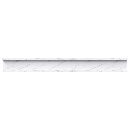 vidaXL Wall Shelf 2 pcs White Marble 80 x 9 x 3 cm Engineered Wood