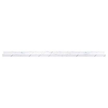vidaXL Wall Shelf 2 pcs White Marble 100 x 9 x 3 cm Engineered Wood