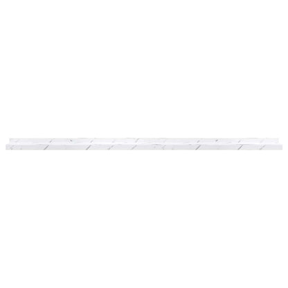 vidaXL Wall Shelf 2 pcs White Marble 115 x 9 x 3 cm Engineered Wood